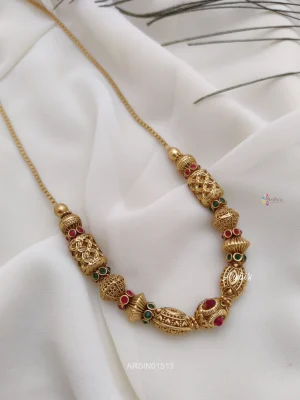 Simple Antique Gold Ball Necklace