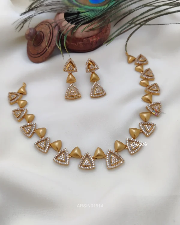 Triangle Design AD Necklace