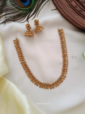 Gold Finish Peacock Necklace