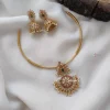 Flower Design Hasli Tube Necklace
