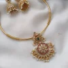 Flower Design Hasli Tube Necklace
